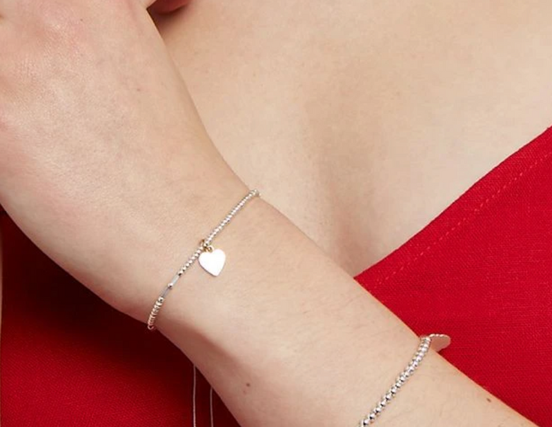 Silver and Gold Plated Heart Bracelet