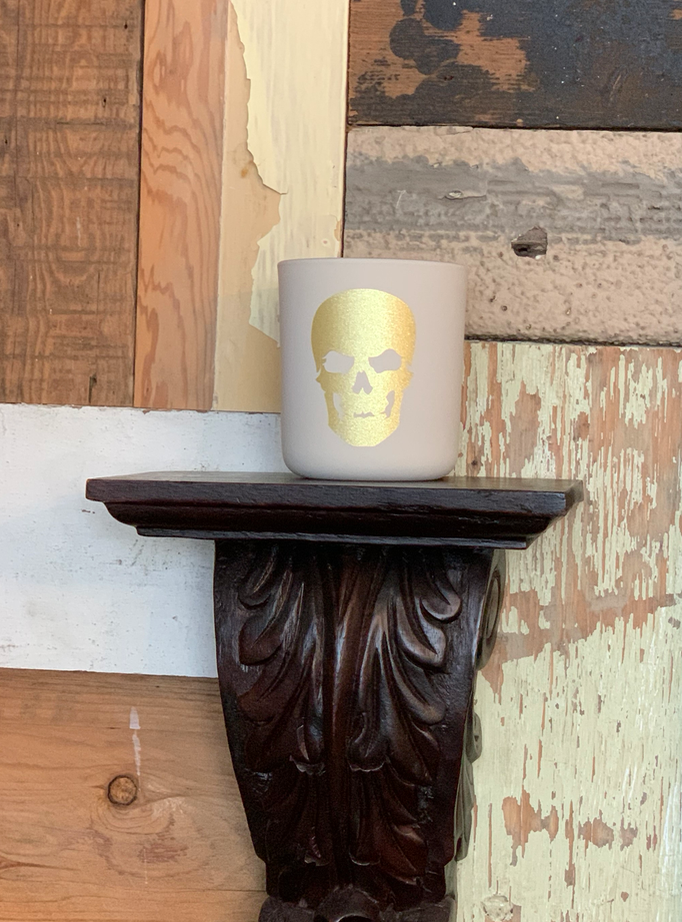 Gold Skull Candle