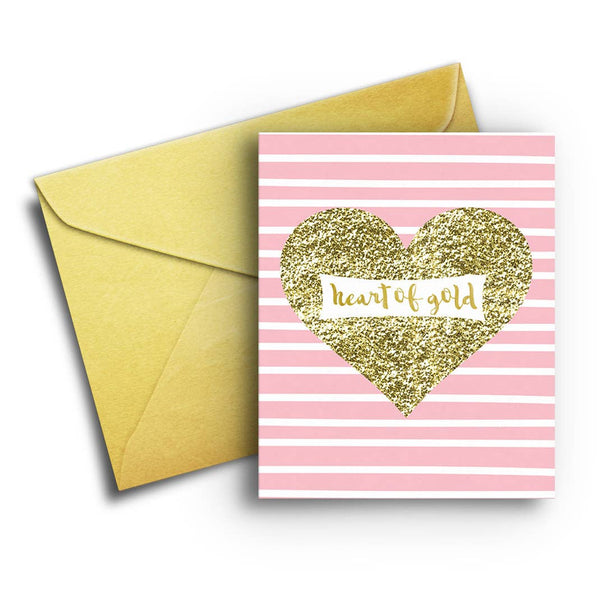 Heart of Gold Thank You Card