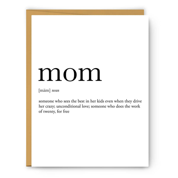 Mom Definition Greeting Card