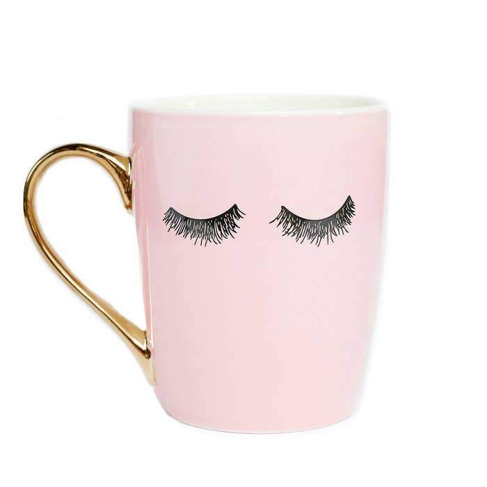 Pink Eyelashes Coffee Mug-Sweet Water Decor-Sol y Luna Salon