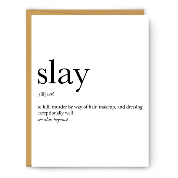 Slay Definition Greeting Card